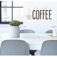 thumbnail image 1 of But First Coffee Vinyl Wall Decals Kitchen Décor Stickers Quote Wall Art, 23x12-Inch, Beige/Chocolate, 1 of 5