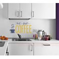 thumbnail image 1 of But First Coffee Vinyl Wall Decals Kitchen Décor Stickers Quote Wall Art, 23x12-Inch, Deep Blue/Honey, 1 of 3