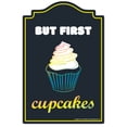 thumbnail image 1 of But First Cupcakes [3 Pack] of Vinyl Decal Stickers | Indoor/Outdoor | Funny decoration for Laptop, Car, Garage , Bedroom, Offices | SignMission, 1 of 1