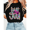 thumbnail image 1 of But God Lettering Print Tshirts Christian Faith Floral Graphic Tees Short Sleeve Fashion Shirts Casual Cotton Flower Tops for Daily Outfits Black,S, 1 of 6
