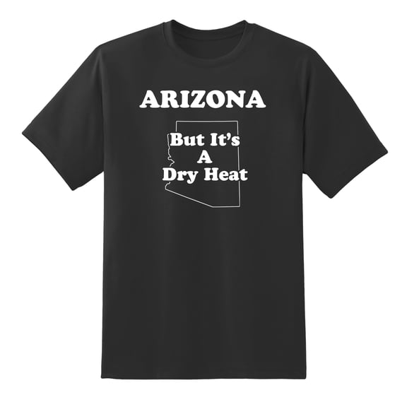 But It's A Dry Heat - Arizona State Motto Funny Tees Mens Graphic T Shirts Black,XL
