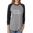 thumbnail image 1 of But first, champagne Unisex 3/4 Sleeve Baseball Raglan Tee, 1 of 2
