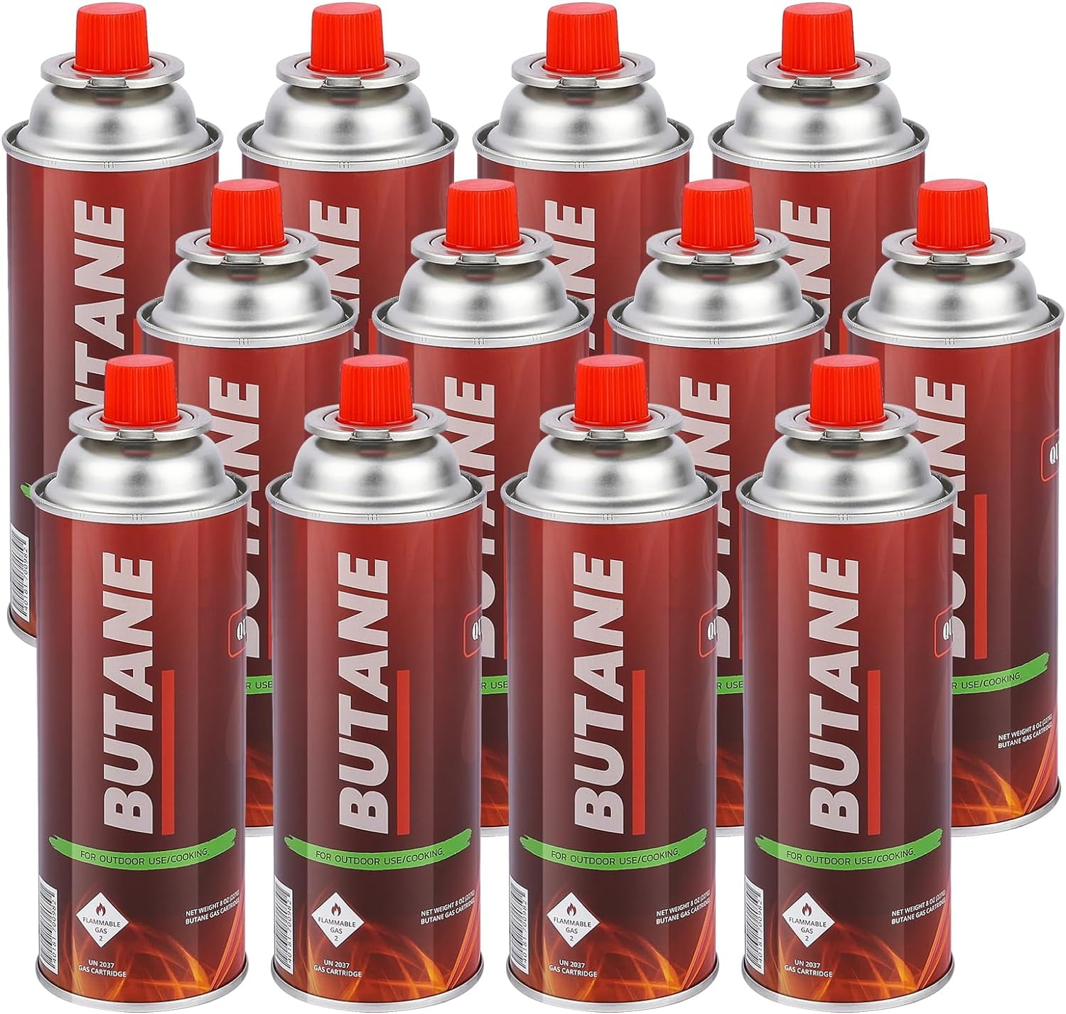 Butane Fuel Canister (12 Pack) Explosion Proof RVR Safety Release System UL Safety Certified