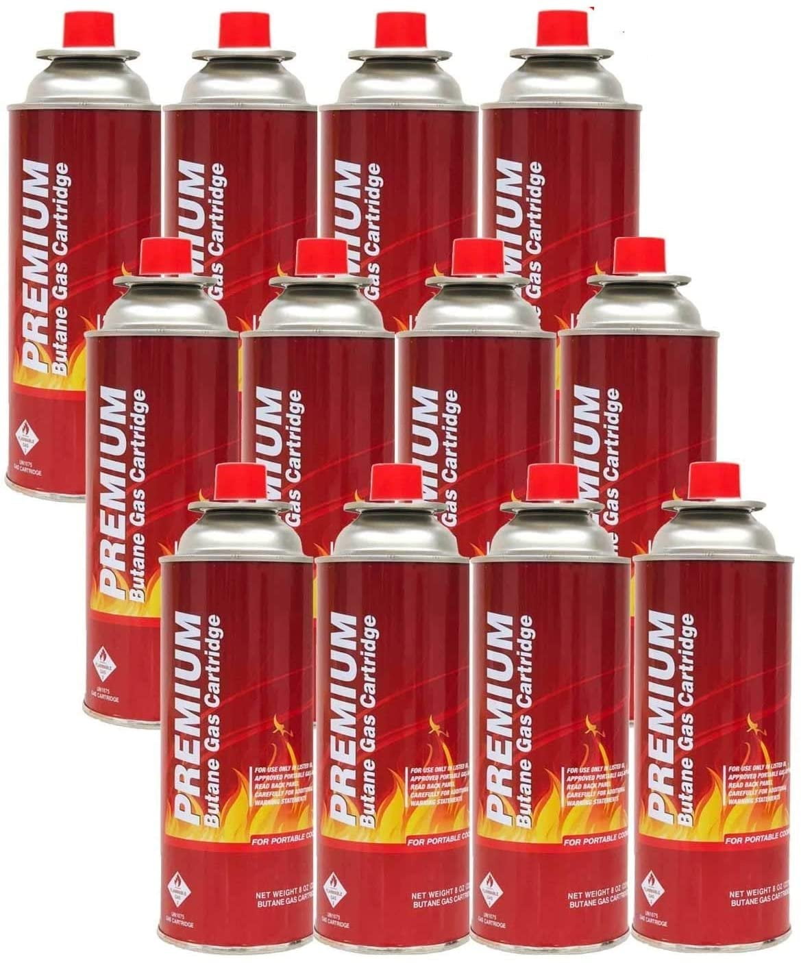 Butane Fuel Canisters for Portable Camping Stoves,Gas Burners, UL Listed 12  - Walmart.com