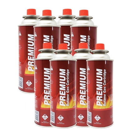 Butane Fuel Canisters for Portable Camping Stoves,Gas Burners, UL Listed-8pk