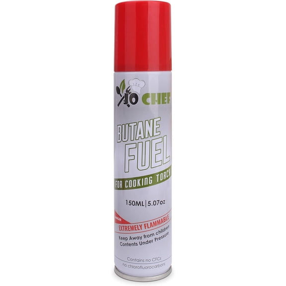 Butane Fuel Refill, 150 ml 5.07 oz, Lighter Butane Fuel Canister, Butane Gas Refill for Kitchen Torch, Lighter, Brle Kitchen Blow Torch -1 Can Included