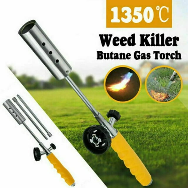 Butane Gas Burner Torch Ignition Weed Killer Flamethrower with 2