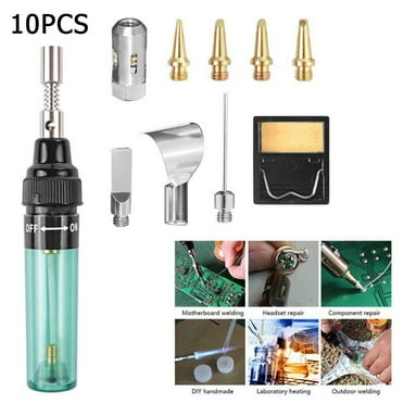 Butane Gas Soldering Iron Cordless Welding Torch Pen Tool Kit + Accessory Set for Electronics Instruments Computers Soldering
