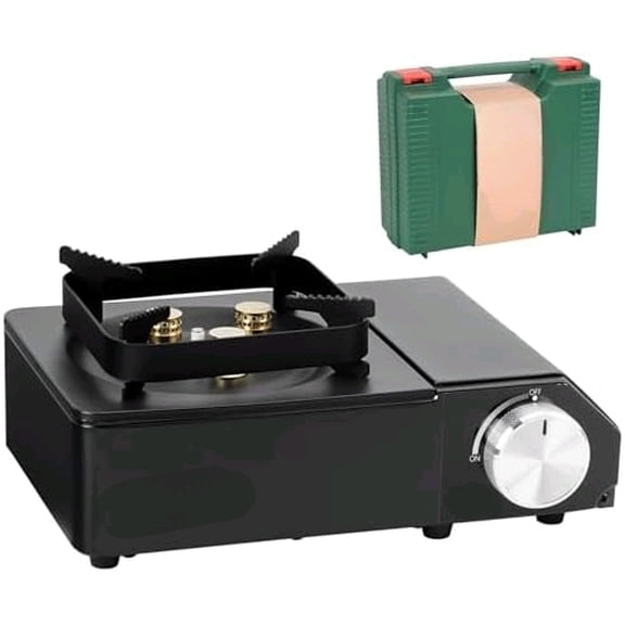 Butane Gas Stove with Carrying Case, Portable Camping Stove Precise Heat Control, Camp Stove for Patio Cooking Camping Hiking RV Trip Tailgating Emergency Use, GS336BK$$Sport & Recreation Other