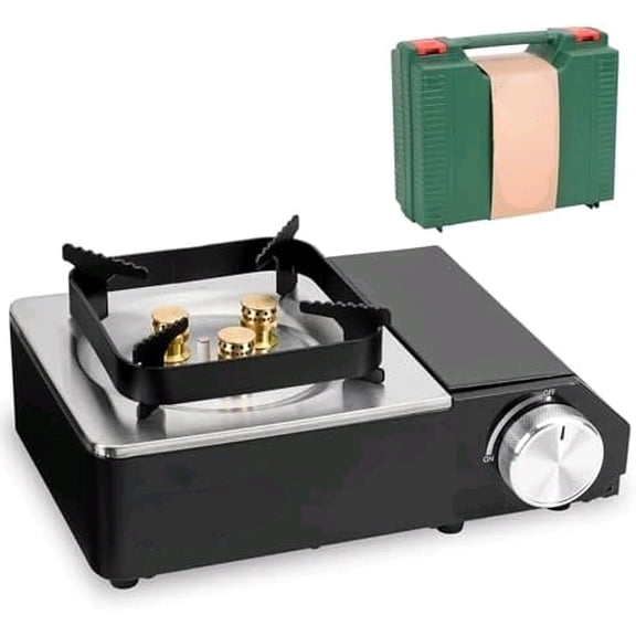Butane Gas Stove with Carrying Case, Portable Camping Stove Precise Heat Control, Camp Stove for Patio Cooking Camping Hiking RV Trip Tailgating Emergency Use, GS336CIb$$Sport & Recreation Other