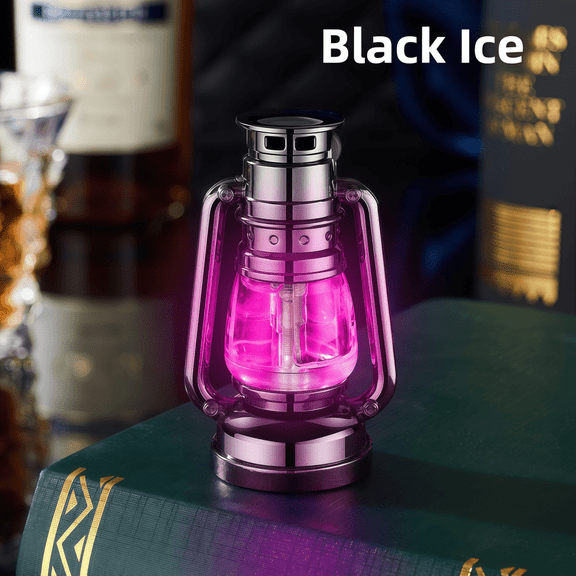 Butane Lighter with Refillable Lantern Design, Flint Wheel Pocket Lighter, Pink, No Fuel