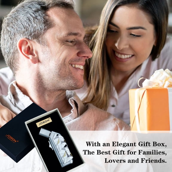 Butane Quad Flame Torch Lighter, Adjustable Flame Size Multifuctional Outdoor Windproof Cooking Torch Lighter for Candles Grill Fireworks Camping (Butane Gas Not Included)