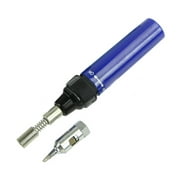Butane Soldering Iron, 3 in 1 Cordless Refillable Gas Iso-Tip Blow Torch Solder Iron Pen, MT-100, Wireless Portable Gas Handheld Tool for Auto, Electronics, PC Repair Tool (without Butane) -Blue