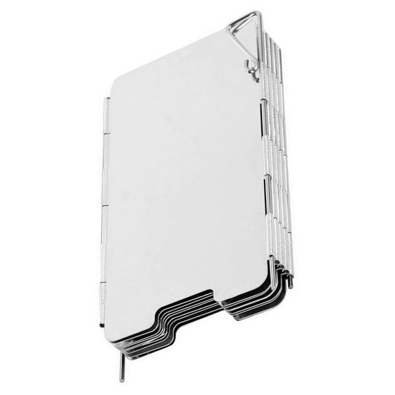 FUEENIRVA Outdoor Stove Windscreen Aluminum Alloy Folding Wind Screen for Camping and Bbq Use
