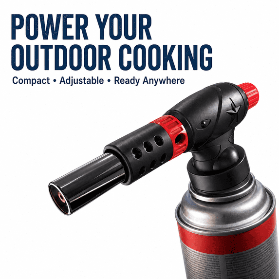 Butane Torch,Anti-Scald Cooking Torch Lighter with Adjustable Flame and Reverse Use,Kitchen Culinary Blow Torch for Sous Vide, Creme Brulee, Baking, BBQ, Soldering(Butane Canister Not Included)