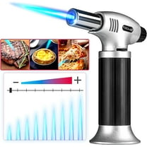 Butane Torch,Cooking Torch Lighter Butane Refillable,Adjustable Flame,Safety Lock for Baking,BBQ,Creme Brulee,Heat Shrinking Tubing and Soldering (Butane Gas Not Included)