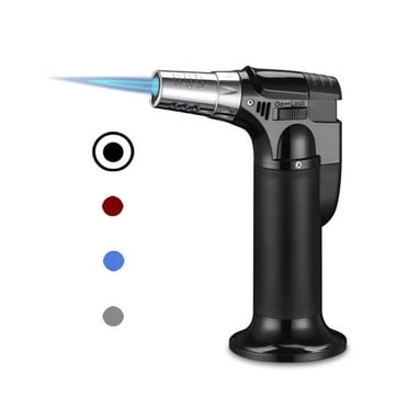 Butane Torch,Kitchen Blow Torch for Creme Brulee,Mini Torch Lighter Refillable Butane Torch for Cooking,Baking,Crafts (Butane Gas Not Included)-Black