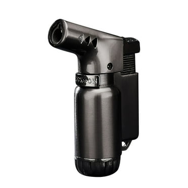 Butane Torch Lighter, Refillable Creme Brulee Torch with Adjustable Flame, Safety Lock for Soldering, Kitchen, Welding