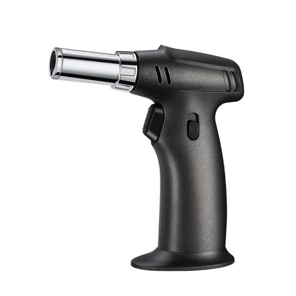 Butane Torch Lighter Refillable Metal Blow Torch, Adjustable Flame Kitchen Culinary Blowtorch for Creme Brulee Steak, Windproof Jet Torch for BBQ Soldering Baking