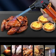Butane Torch Lighter Refillable with Adjustable Flame and Safety Lock for Kitchen Cooking, BBQ, Camping, Candle Lighting