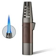 thumbnail image 1 of Butane Torch Lighter Windproof Refillable - 7.1" Blue Flame Jet Lighter for Welding & Cooking,Adjustable Flame (1300°C),Portable Outdoor BBQ Tool with Visible Window, 1 of 8