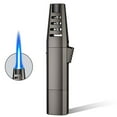 thumbnail image 1 of Taicans Butane Torch Lighter Windproof Refillable - 7.1" Blue Flame Jet Lighter for Welding & Cooking,Adjustable Flame (1300°C),Portable Outdoor BBQ Tool with Visible Window, 1 of 8