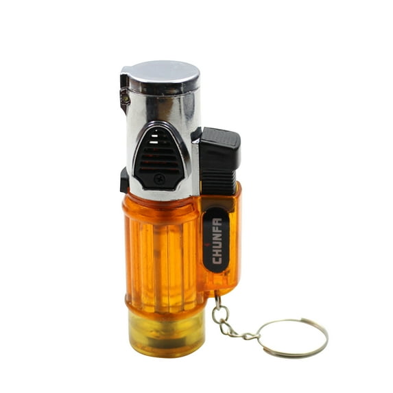 Butane Torch Lighter with Adjustable Flame 1300°C Windproof Rechargeable for Kitchen Camping BBQ Outdoor Cooking Metal Gas Lighter