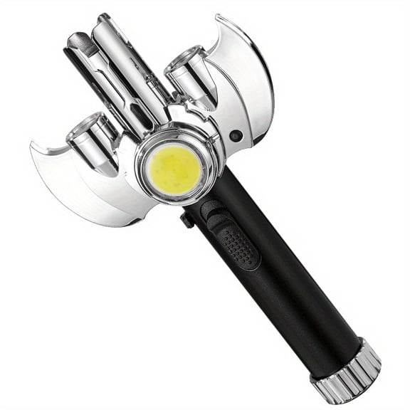 Butane Torch Lighter with COB Light, Refillable Metal Windproof Lighter, Butane Not Included