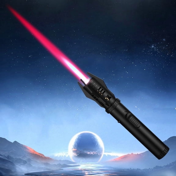 Butane Torch Lighter with Safety Lock, Windproof Jet Flame for Camping BBQ