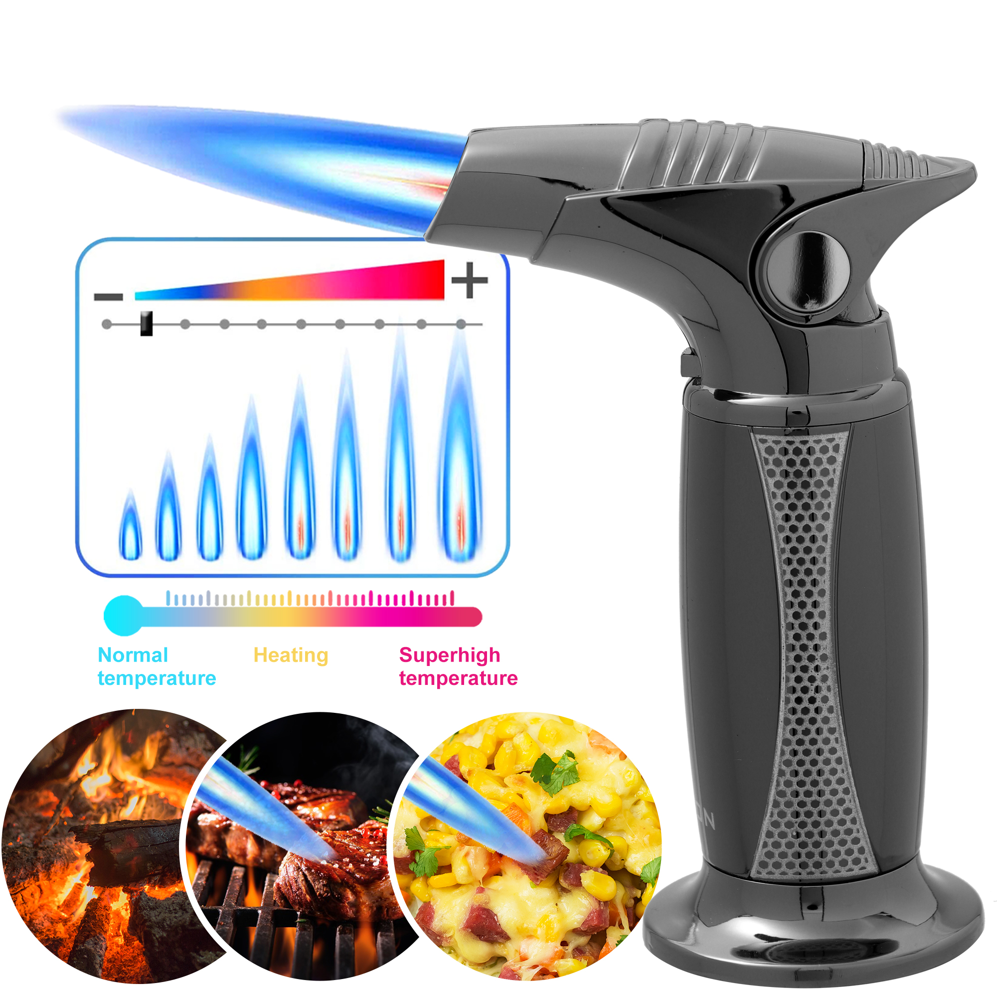 OTVIAP 1300℃ Portable Windproof Gas Lighter Blowtorch Flame Gun for