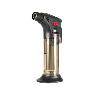 Butane Torch, Refillable Butane Torch Lighter, Kitchen Torch Food Torch with Safety Lock & Adjustable Flame for Baking, Crafts, BBQ (Gas Not Included)