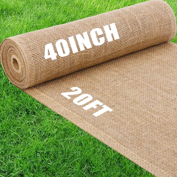 Butarfe 40" x20 Feet Gardening Burlap Roll, Natural Fabric, Tree Wrap Rolls Trunk Protector Winter Plant Cover Multipurpose Jute Material for Outdoor Trees Weddings Party Home Decor