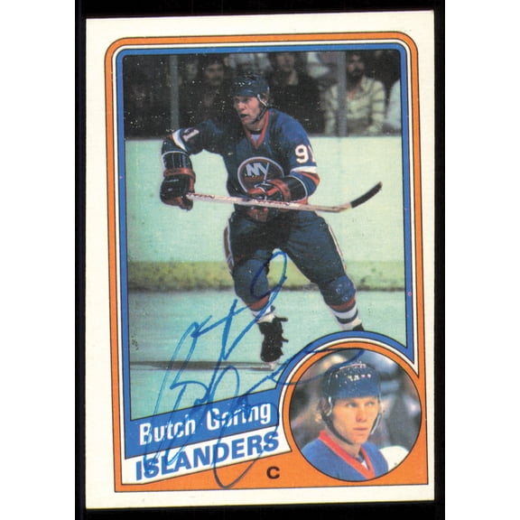 Butch Goring Autographed 1984-85 Topps Card #95 New York Islanders SKU #254989