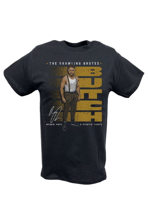 Butch The Brawling Brutes Pose Black T-shirt