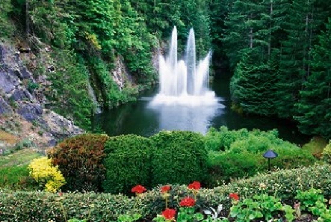 Butchart Gardens Saanich Vancouver Island British Columbia Canvas Art - Rob Tilley DanitaDelimont (36 x 24)
