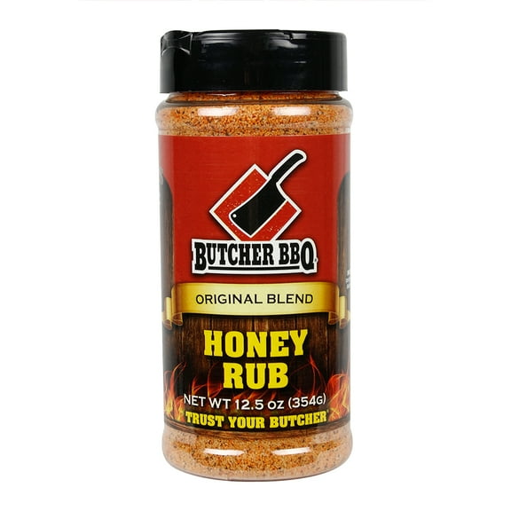 Butcher BBQ Honey Rub Original Blend 12.5 Oz BBQ Dry Rub Seasoning Gluten Free