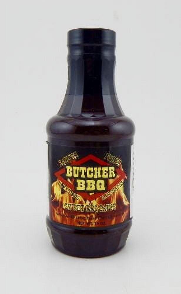 Butcher BBQ Sweet BBQ Sauce Sweet Smoky Tangy Flavor 18 oz. Bottle Gluten Free