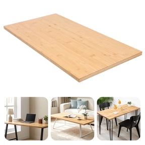 Butcher Block Countertop Top 48" x 25", 1.18 Inch Thick Solid Bamboo Worktop, Natural Finish Replacement Surface for Desk, Kitchen Island, DIY Projects