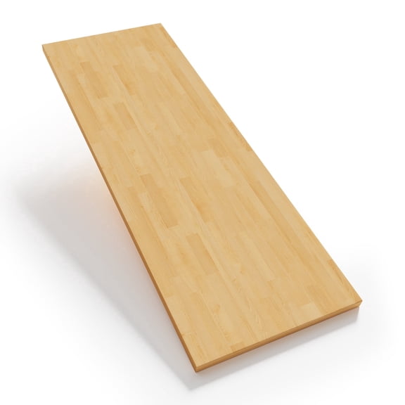 Butcher Block Unfinished Birch Workbench Countertop, Solid Wood Table Desk Top for DIY Kitchen Countertop, Workbenches, Island, Butcher, 1.5" Thickness, 25" W X 72" L
