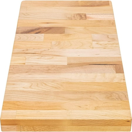 Butcher Block Work Bench Top - 24 x 12 x 1.5 in. Multi-Purpose Maple Slab for Coffee Table, Office Desk, Cutting Board, Bar Table - Natural Finish Table Top and Compatible Base Leg Units by