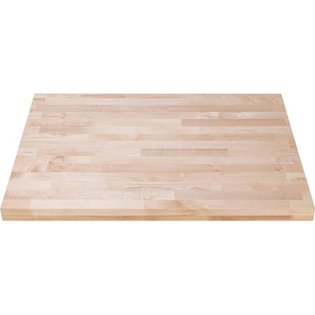Butcher Block Work Bench Top - 24 x 30 x 1.5 in. Multi-Purpose Maple Slab for Coffee Table, Office Desk, Cutting Board, Bar Table - Natural Finish Table Top and Compatible Base Leg Units by