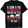thumbnail image 1 of Butcher For Men Meat Cutter Cutting Meat Market Butcher Shop T-Shirt, 1 of 4