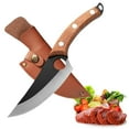 thumbnail image 1 of Butcher Knives, Kitchen Knife with Sheath, Handmade Fishing Filet & Bait Knifes Survival Knife Multipurpose Boning knife BBQ Meat Cleaver, for Camping, Tactical, Deboning, 1 of 7