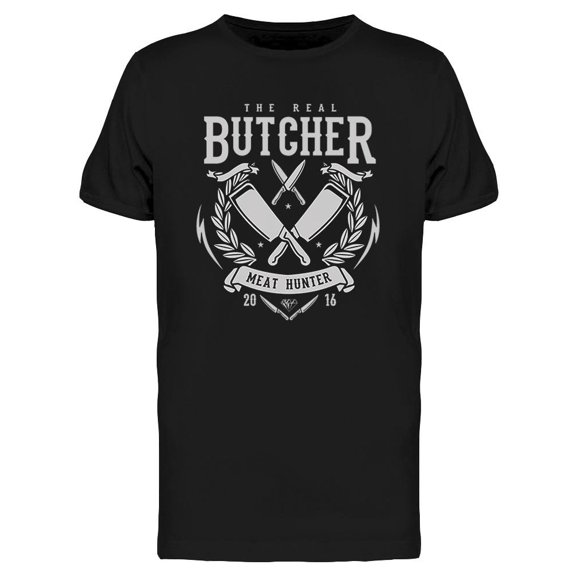Butcher Meat Hunter Design T-Shirt Men -Image by Shutterstock, Male x-Large