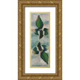 thumbnail image 1 of Butcher, Sarah 11x24 Gold Ornate Wood Framed with Double Matting Museum Art Print Titled - Birds Green Blue, 1 of 4