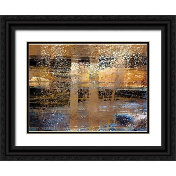 Butcher, Sarah 14x11 Black Ornate Wood Framed with Double Matting Museum Art Print Titled - Golden Rain