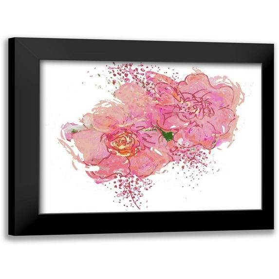 Butcher, Sarah 14x12 Black Modern Framed Museum Art Print Titled - Pink Peonies