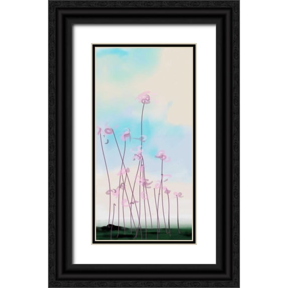 Butcher, Sarah 14x24 Black Ornate Wood Framed with Double Matting Museum Art Print Titled - Mellow Meadow 1