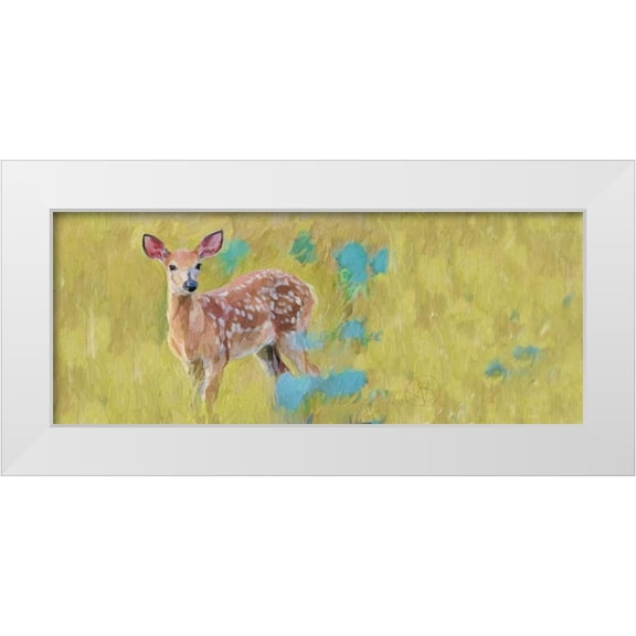Butcher, Sarah 14x8 White Modern Wood Framed Museum Art Print Titled - Beau Deer