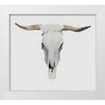 thumbnail image 1 of Butcher, Sarah 16x15 White Modern Wood Framed Museum Art Print Titled - Alabaster Cow Skull, 1 of 4